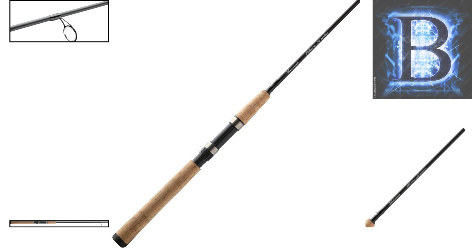 6’6″ Micro Spinning Rod with Stainless Steel Guides – Bass Fishing Essential