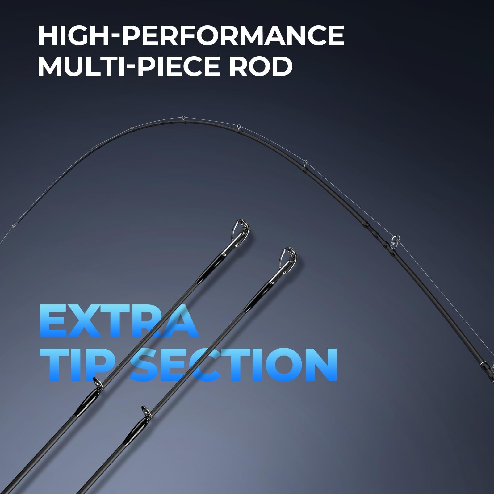 Portable 4-Piece Travel Fishing Rods – IM7 Graphite, Twin-Tip, Stainless Steel G