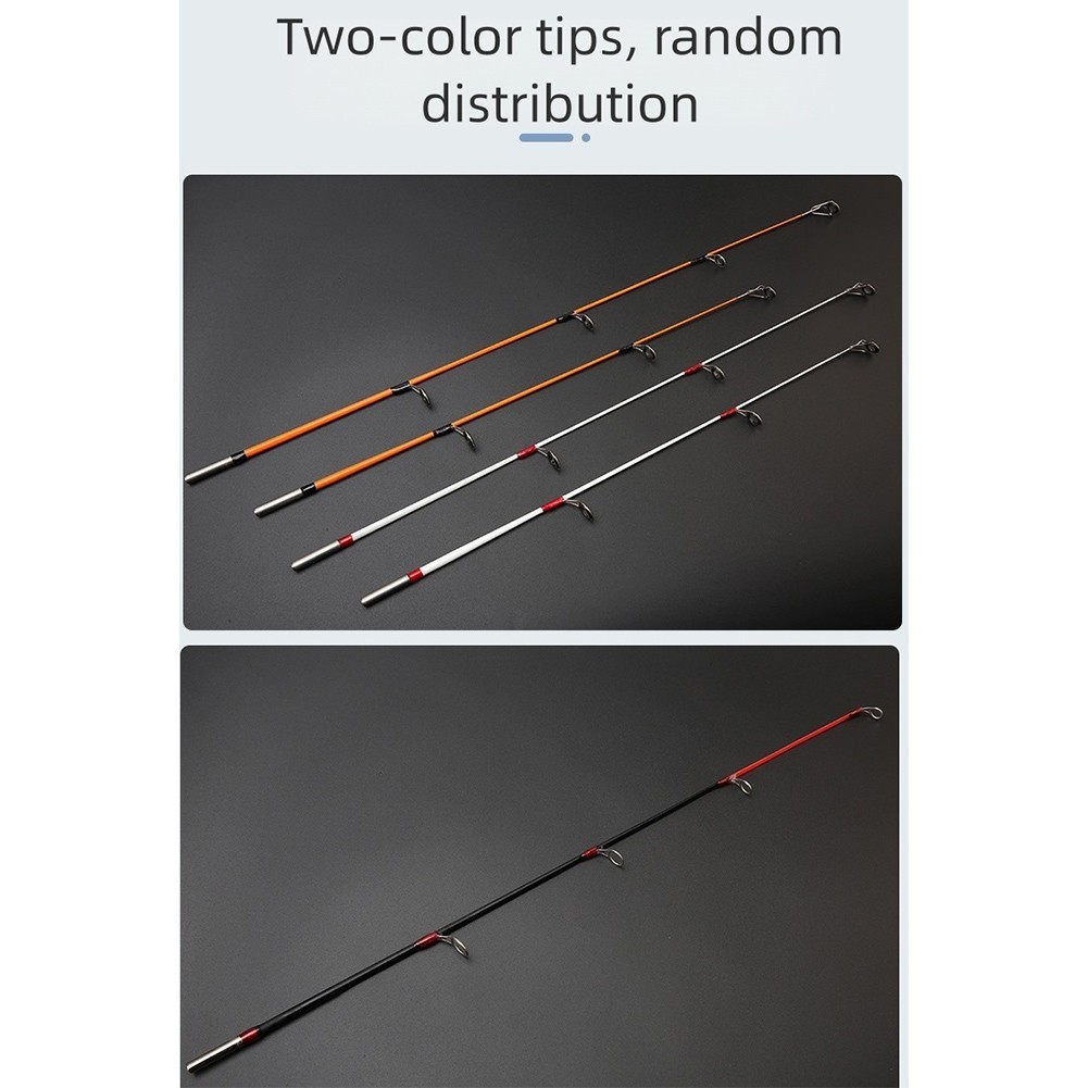 Solid Ice Fishing Rod Two Sections 50 60 70cm Fiberglass Fishing Pole