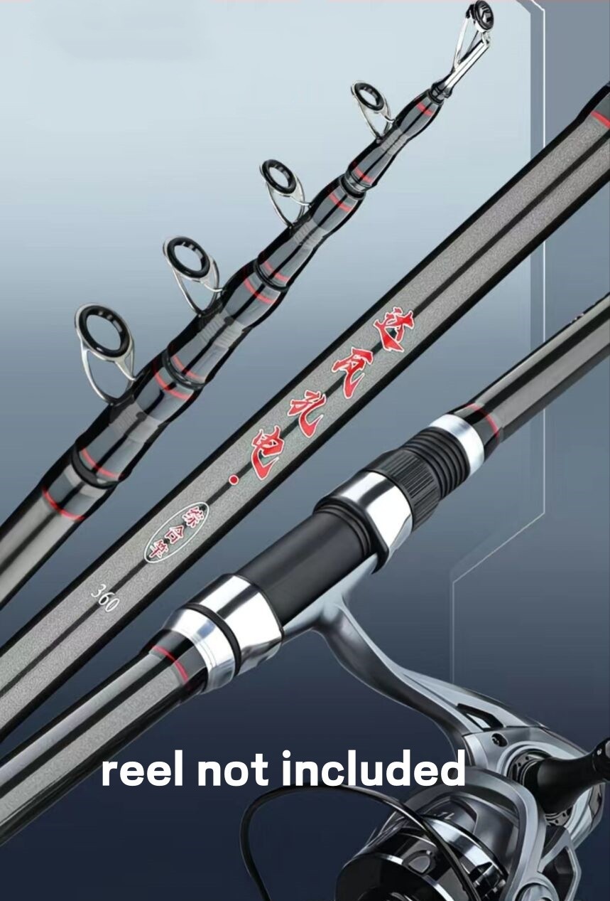 Telescopic Fishing Rod 9′ 10′ Carbon Fiber Rod Saltwater Long Cast Fishing Rod