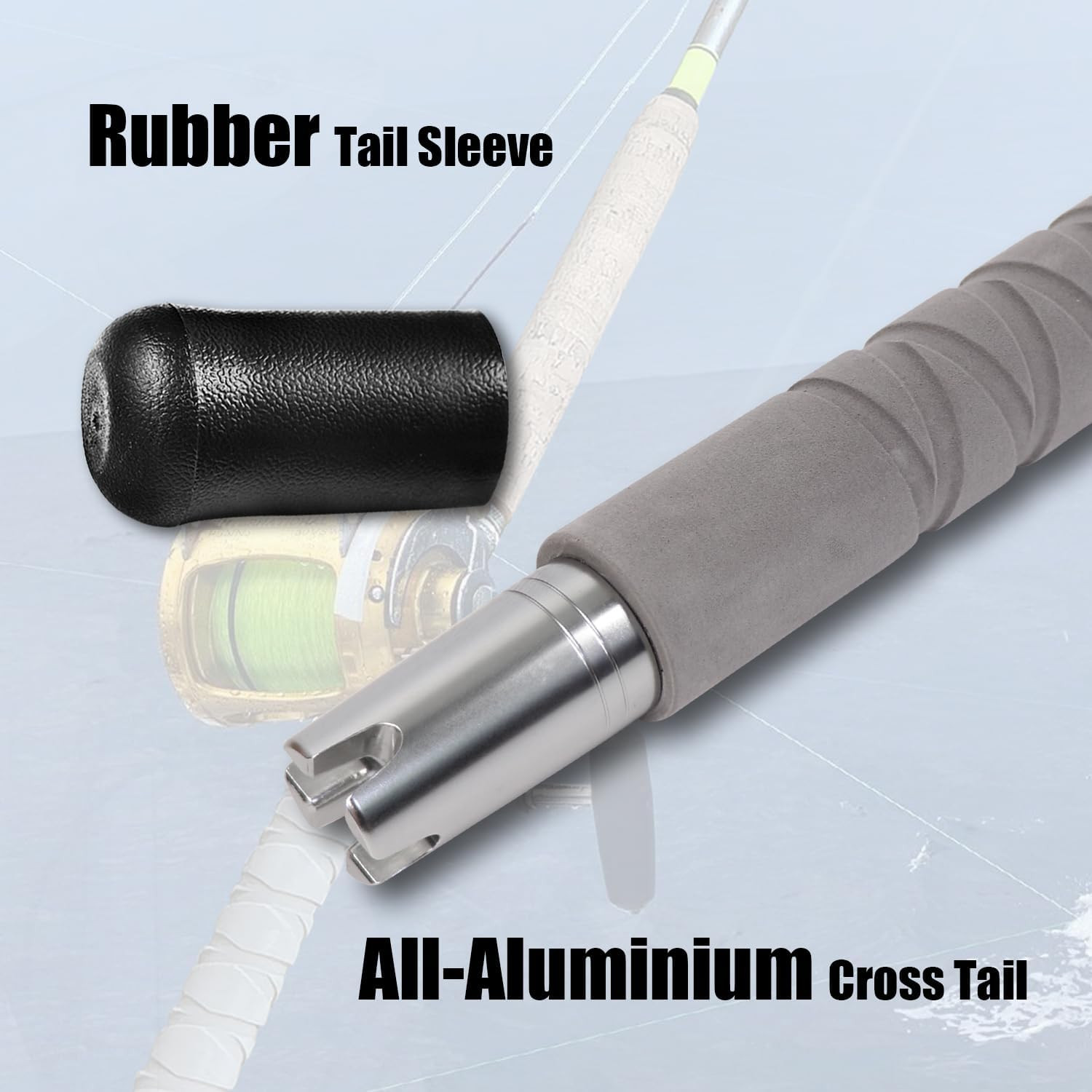 2-Piece Saltwater Offshore Trolling Rod Big Game Boat Fishing Pole 6′ 80-120lbs