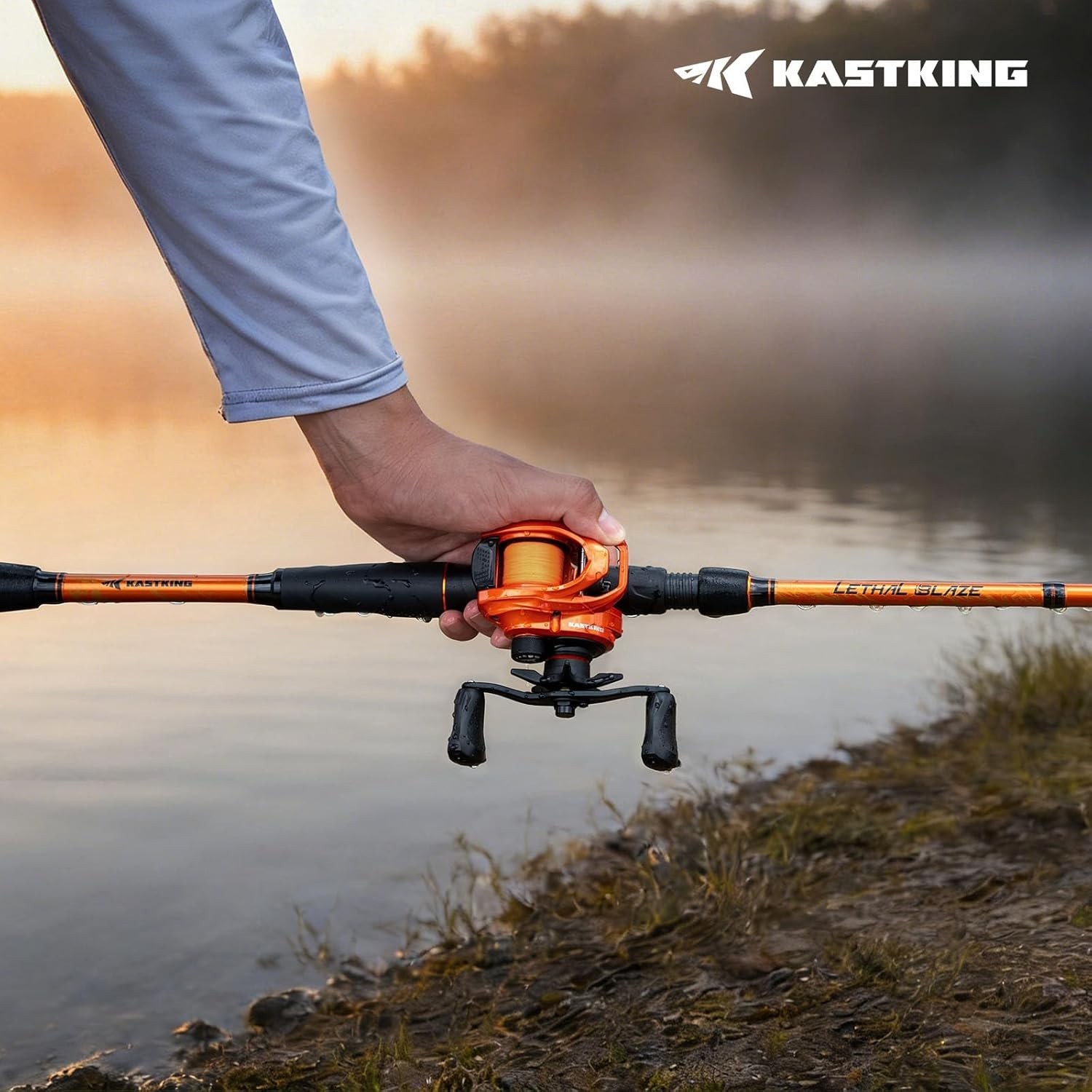 Lethal Blaze 2-Piece Fishing Rod – Strong Carbon Fiber for Bass & Trout Fishing