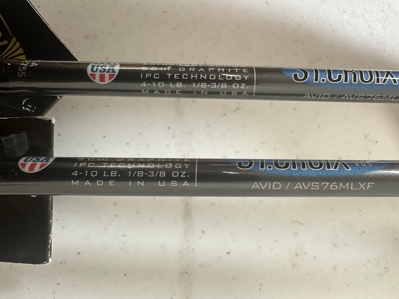 TWO St. Croix Avid 7’6″ Medium Light Extra Fast Spinning Rod AVS76MLXF