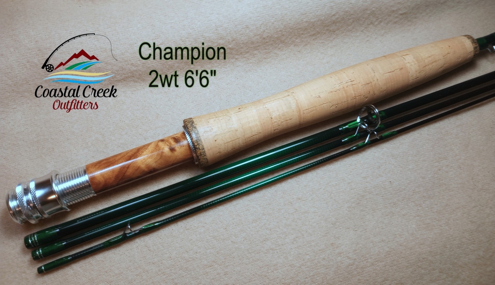 Coastal Creek Outfitters Champion Fly Rod 2 Weight, 6’6″, New & Beautiful