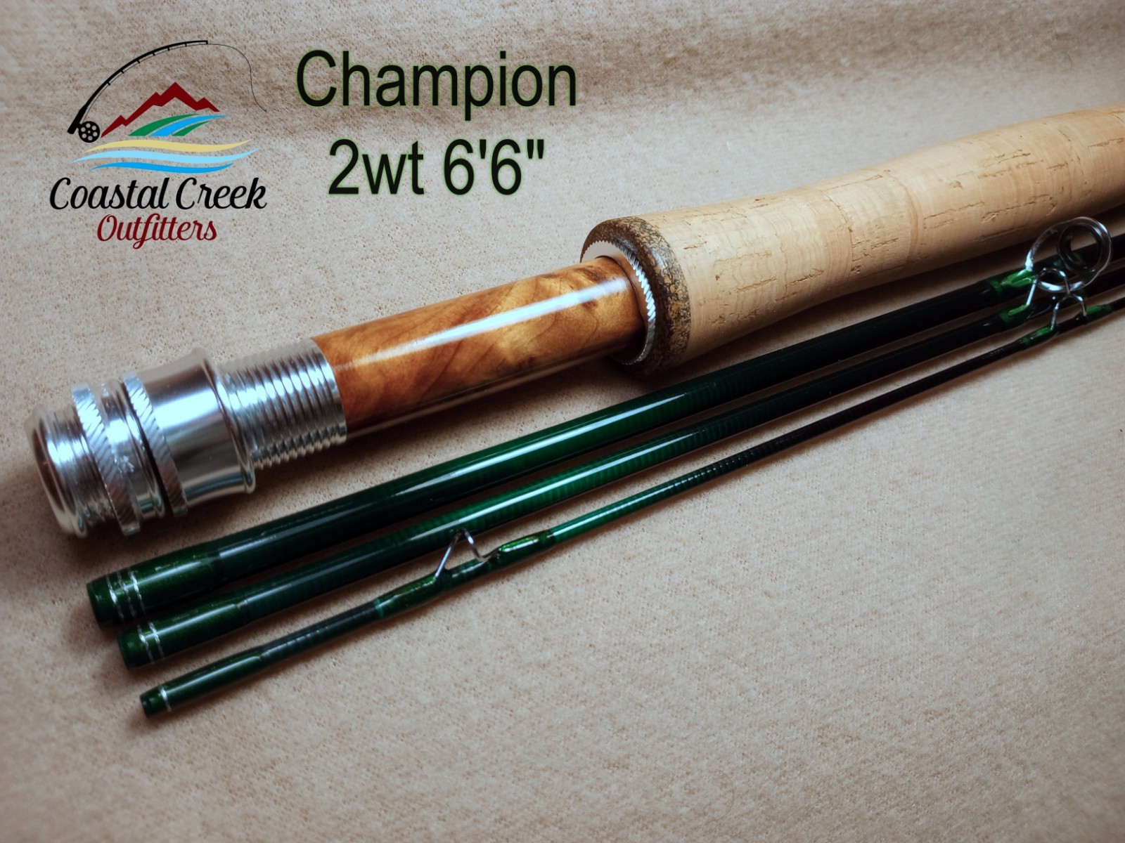 Coastal Creek Outfitters Champion Fly Rod 2 Weight, 6’6″, New & Beautiful