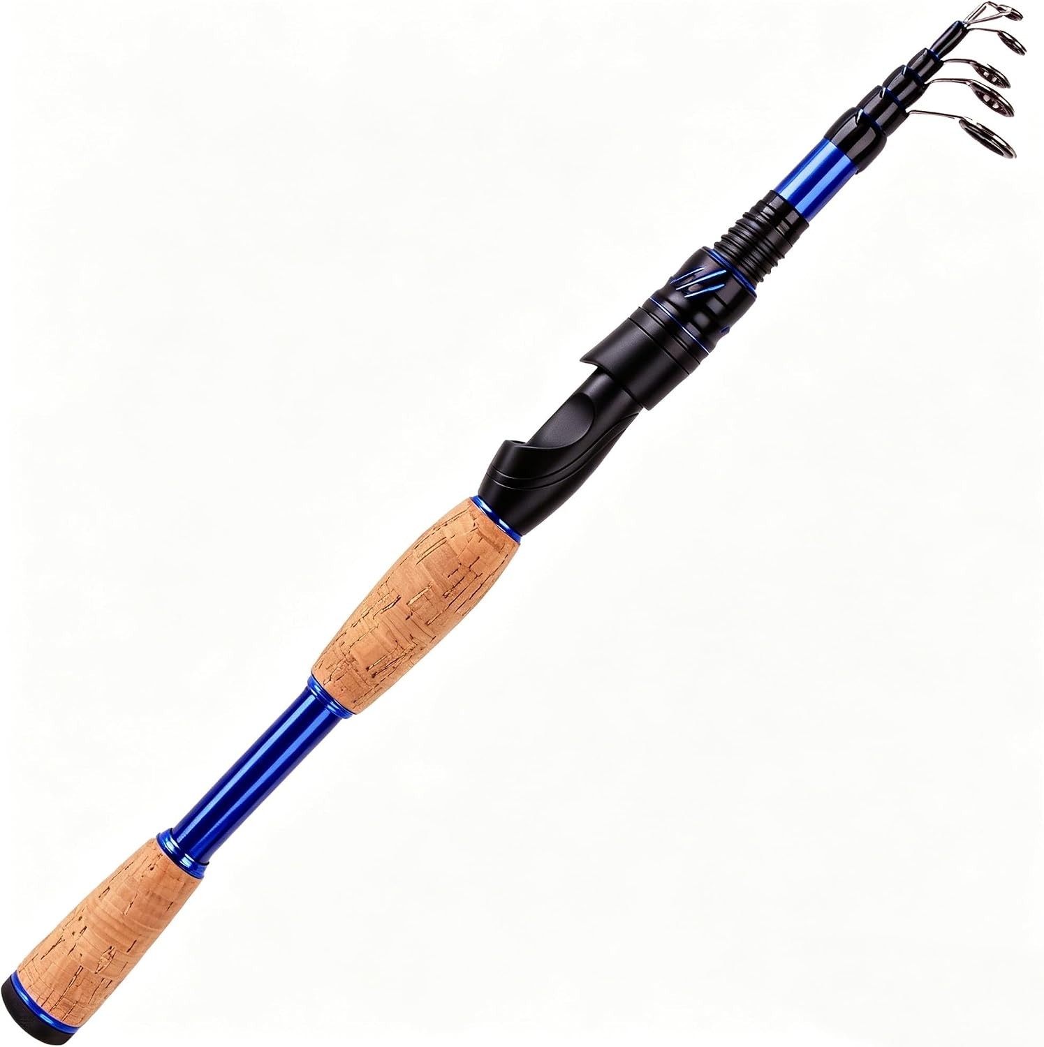 Portable Fishing Rods,Telescopic Spinning Rod with 24T Carbon & Carbon Tip, Cork