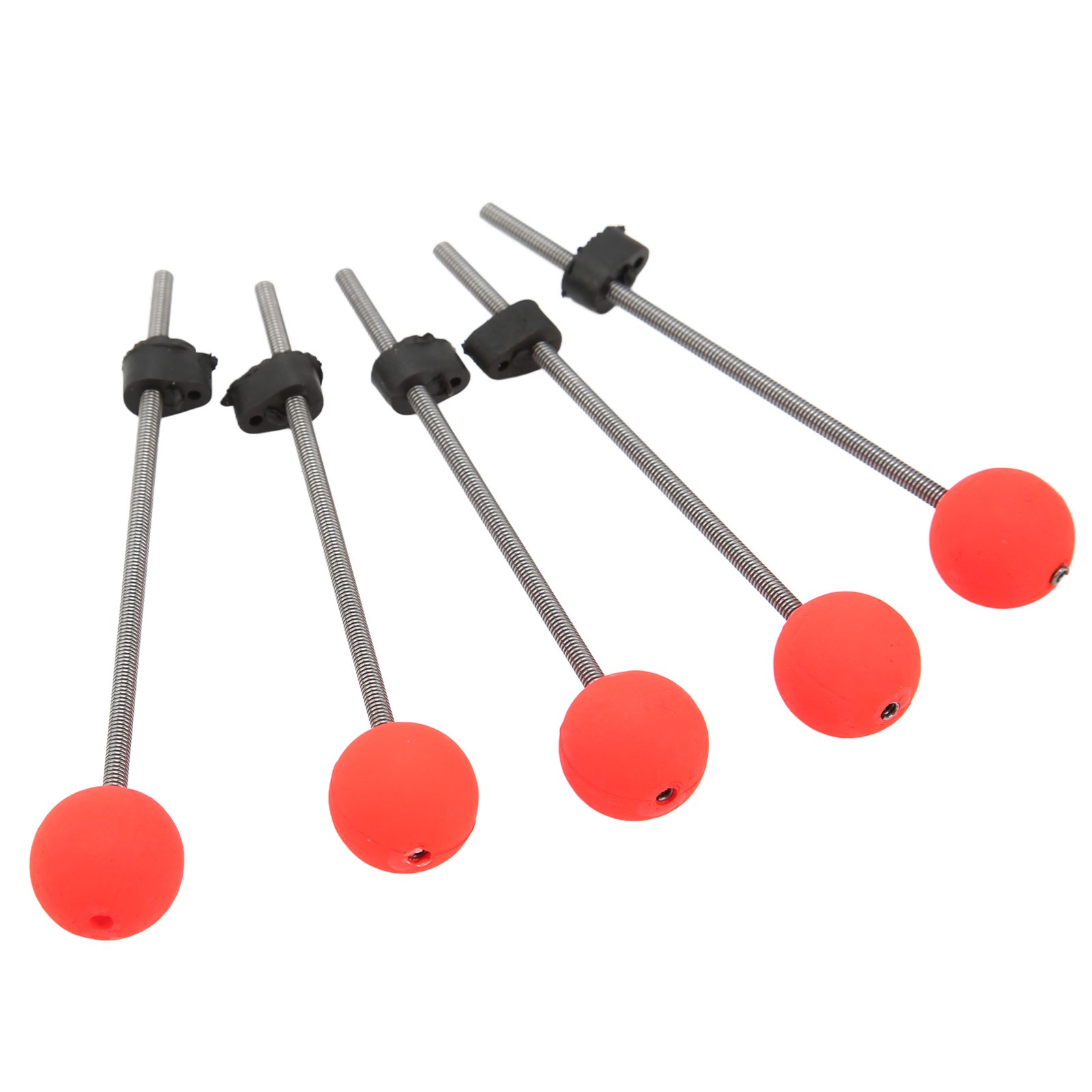 5PCS Mini Winter Ice Fishing Rod Top Tip Portable Outdoor Fishing Rod Red Ball