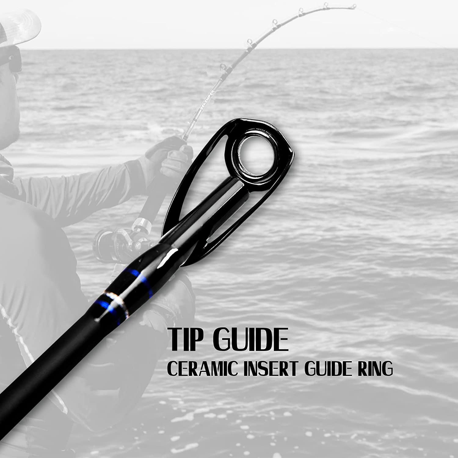 Saltwater Trolling Rod Conventional Boat Catfish Fishing Pole Medium Heavy 6FT