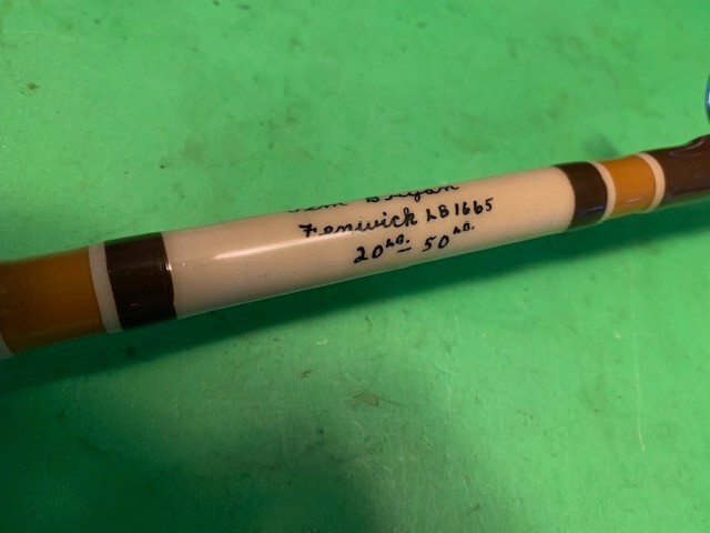 CUSTOM BUILT FENWICK LB 1665 6 FOOT 6 INCH 20 TO 50 LB. CONVENTIONAL FISHING ROD