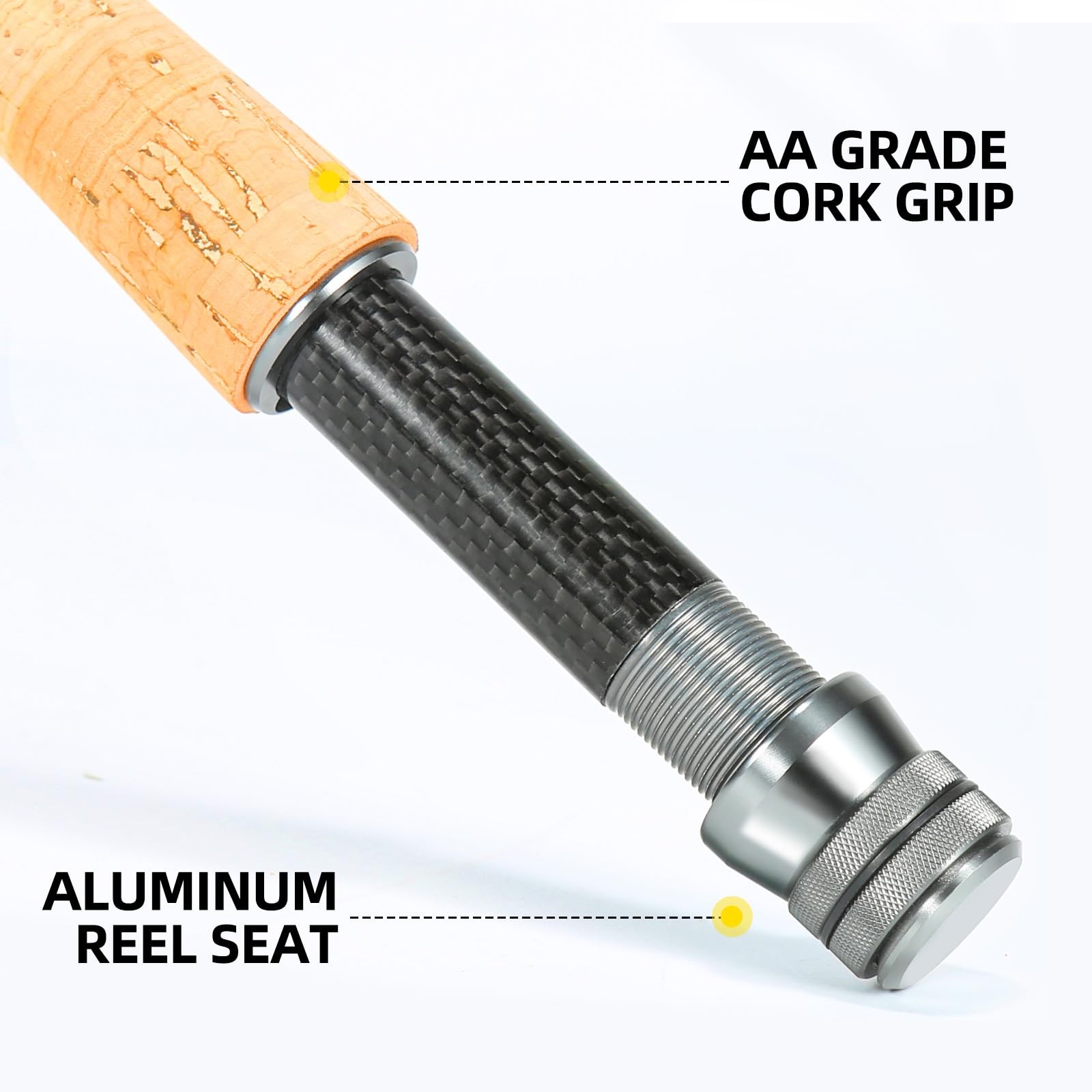 Fly Fishing Rod, Carbon Fiber, 9ft to 10ft, 3/4wt 10ft 3-4wt, Dark Brown