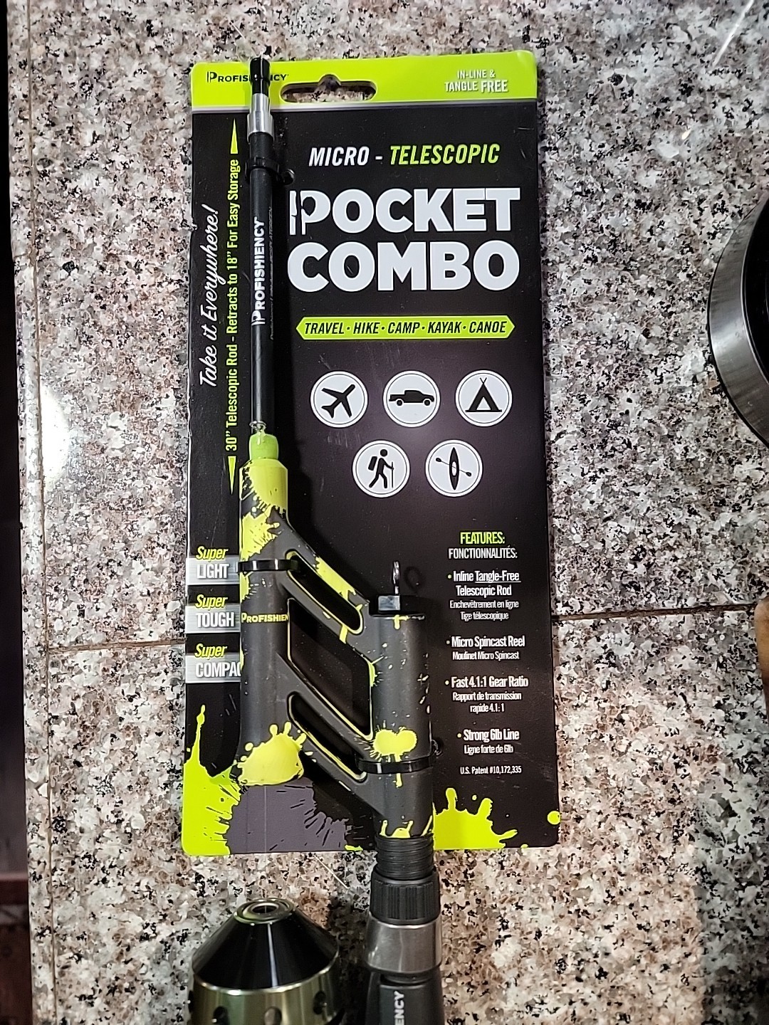NEW! PROFISHIENCY POCKET COMBO 30″ TELESCOPIC FISHING ROD MICRO SPINCAST REEL