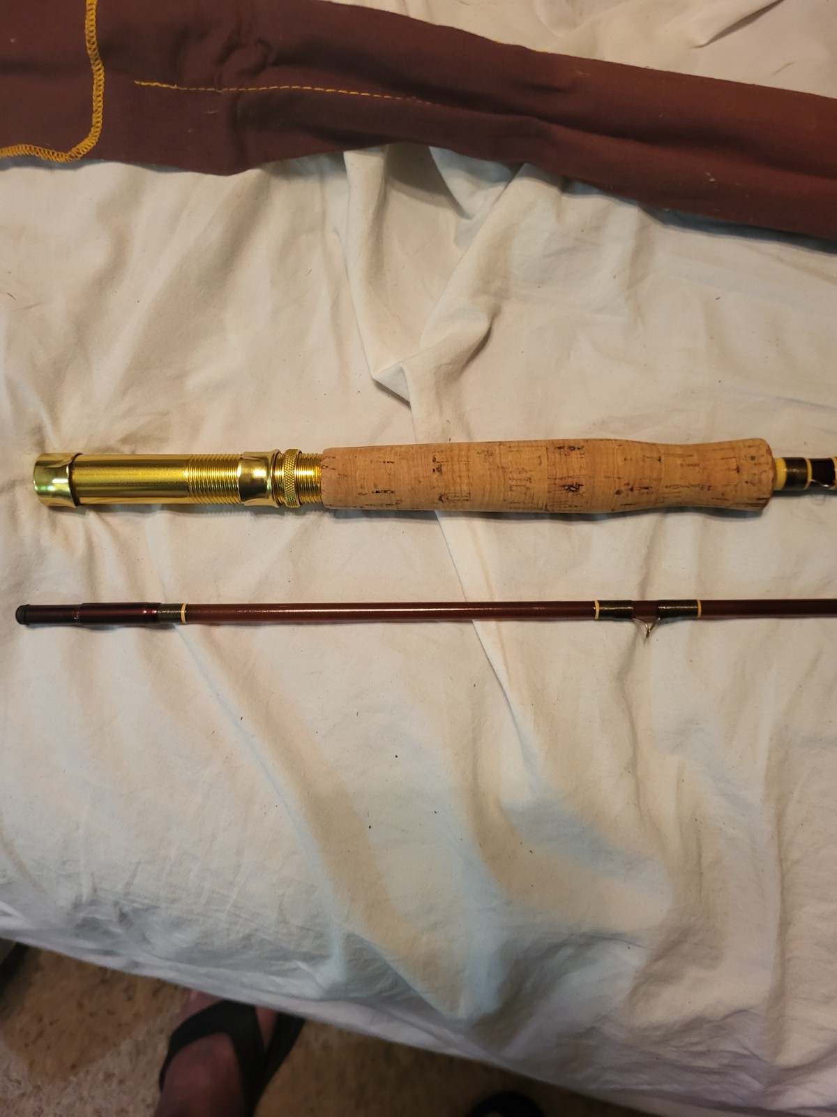 Ram-glas 2 Piece Fiberglass Fly Rod w/Sleeve 8FT 8WT Rod WT 4 oz. New