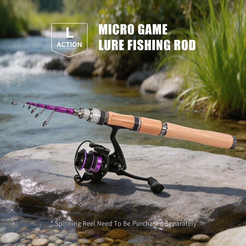 Fishing Rod 1.8M L Action for BFS Titanium Tip Carbon Material Solid Wood Grip