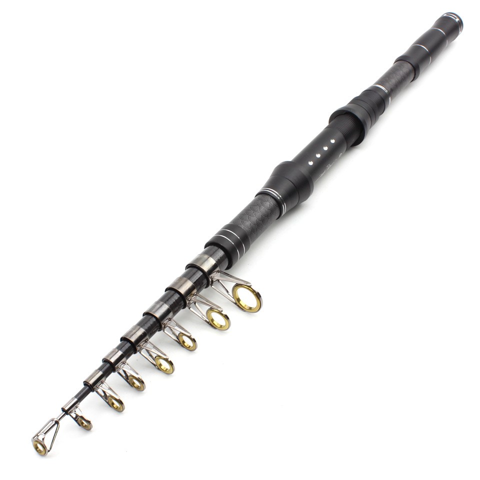 Lightweight Shrink Carbon Fiber Fishing Rod Portable 1.8m-3.0m Sea Pole