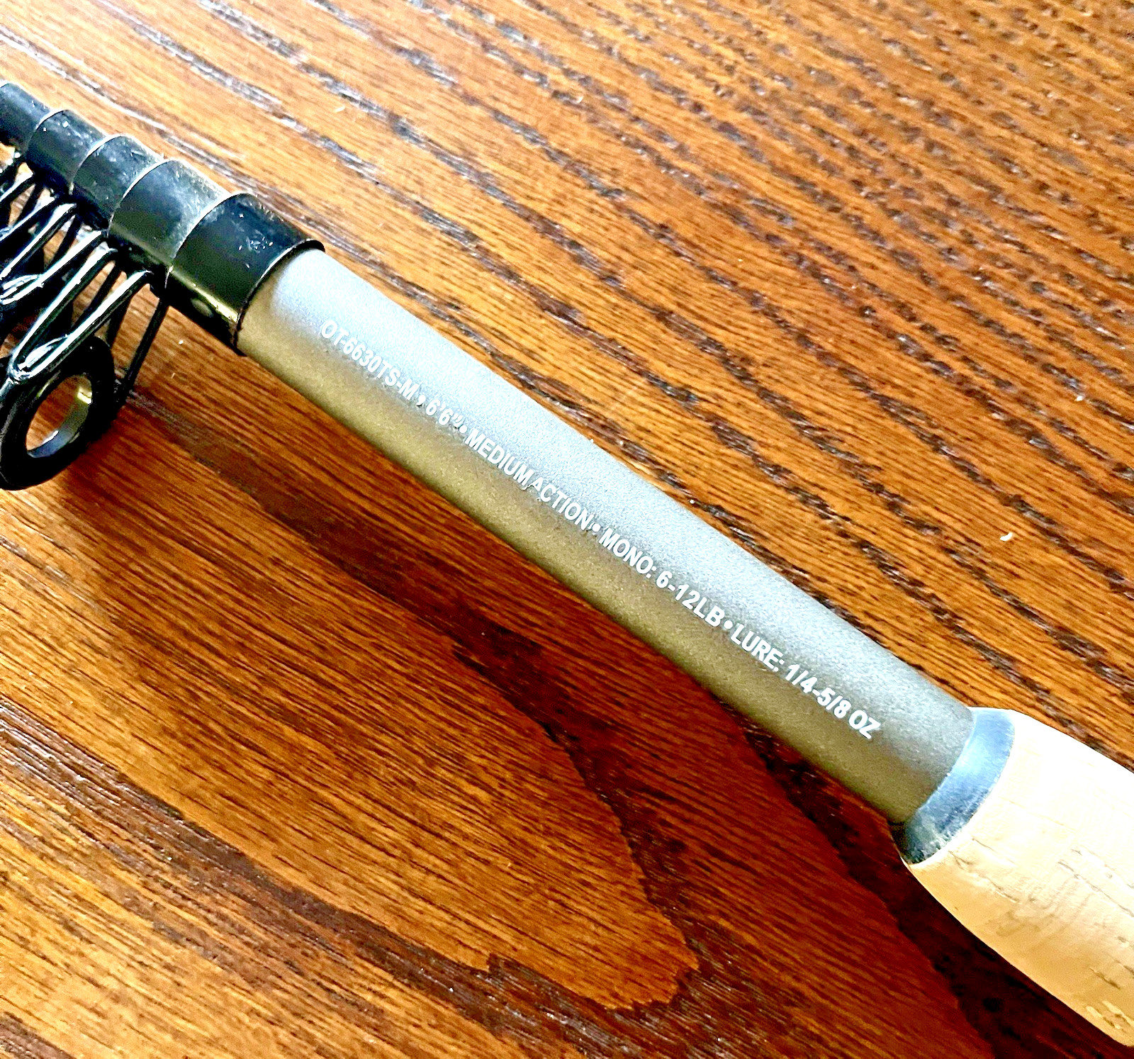 OZARK TRAIL 6′ 6″ Med Action 6 Section Telescopic Spinning Rod w Cork Handle