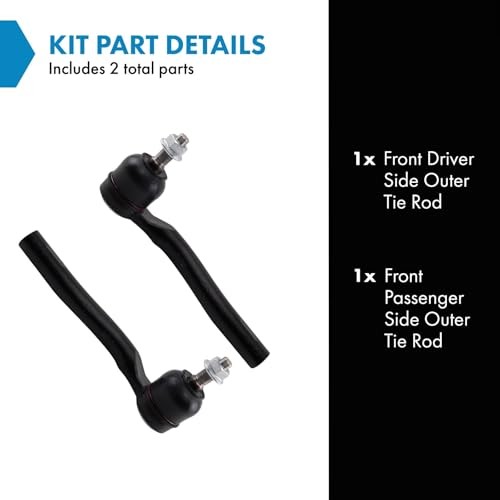 Front Outer Tie Rod Set 2 Piece Compatible with 2019-2023 Mazda 3 PSA33832