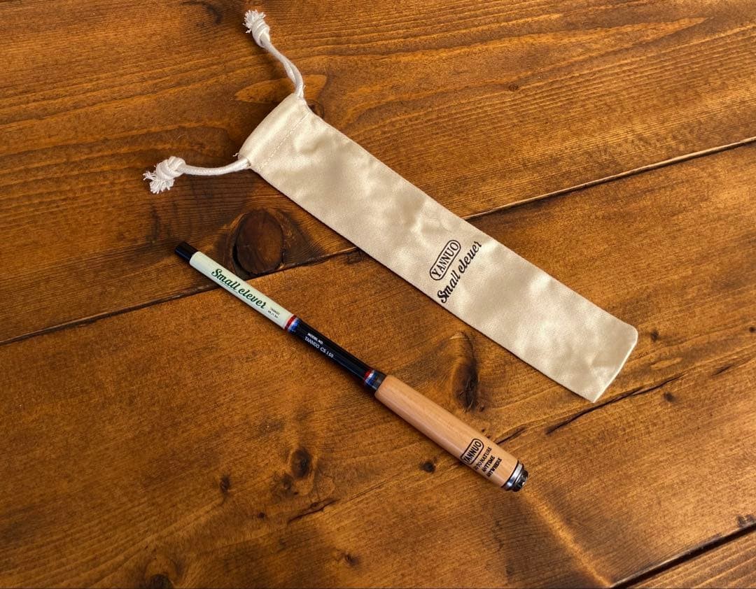 Tanago Fishing Rod 150cm Wooden Grip Black & White Used