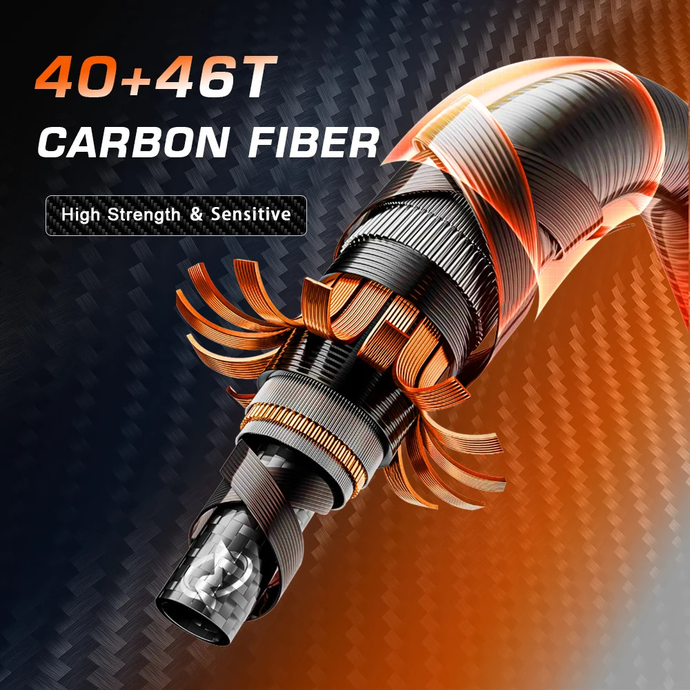 MIFINE MICROBITE 4-Piece Travel Fishing Rod 40+46T Carbon Fast Action 1.8-2.2M