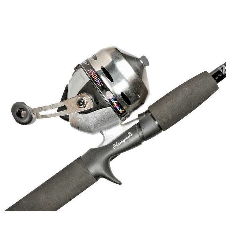 SHAKESPEARE SYNERGY Spincast combo size 10 Reel 3.5:1 Ratio 6′ 2 pc med rod NEW