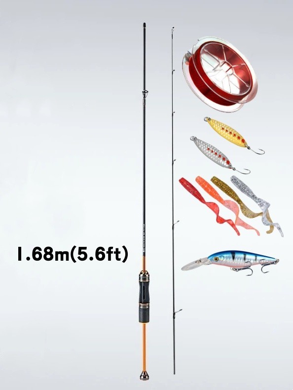 Fishing Rod Carbon Fiber Spinning Casting Poles Lure Rod 2 Sections Fast Actions