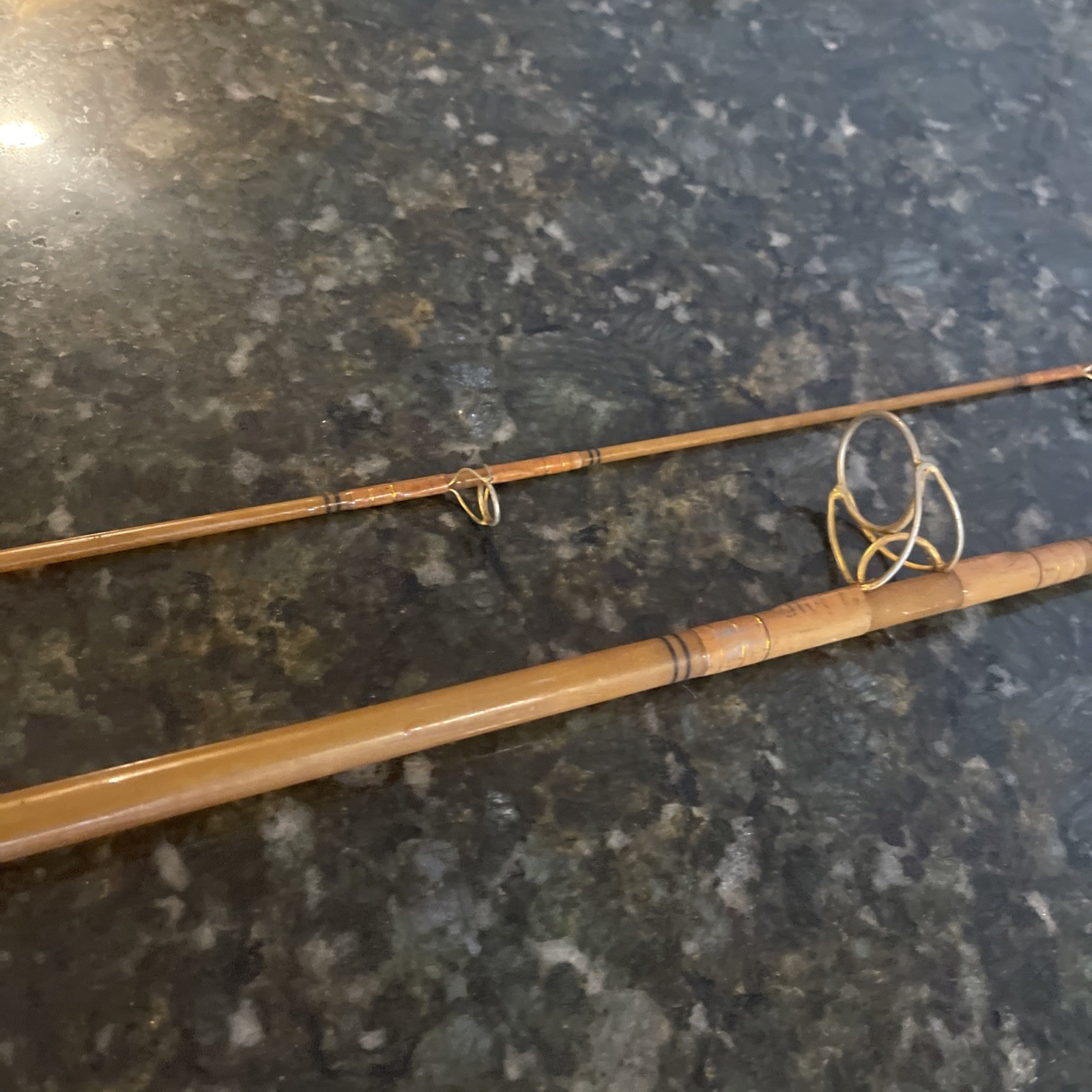 Heddon Golden MARK 50 Pro Weight Spinning Rod 6’ 9” 7646 Vtg Gorgeous 2 Pc Coll
