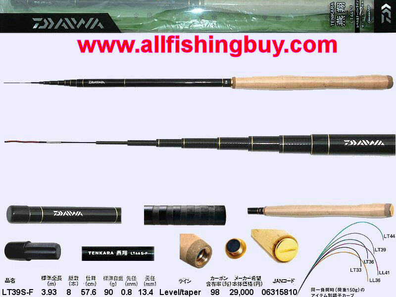 Tenkara Rod DAIWA Enshou LT39 S-F Medium-Light 7:3 Action Brand New 13FT 3.9m