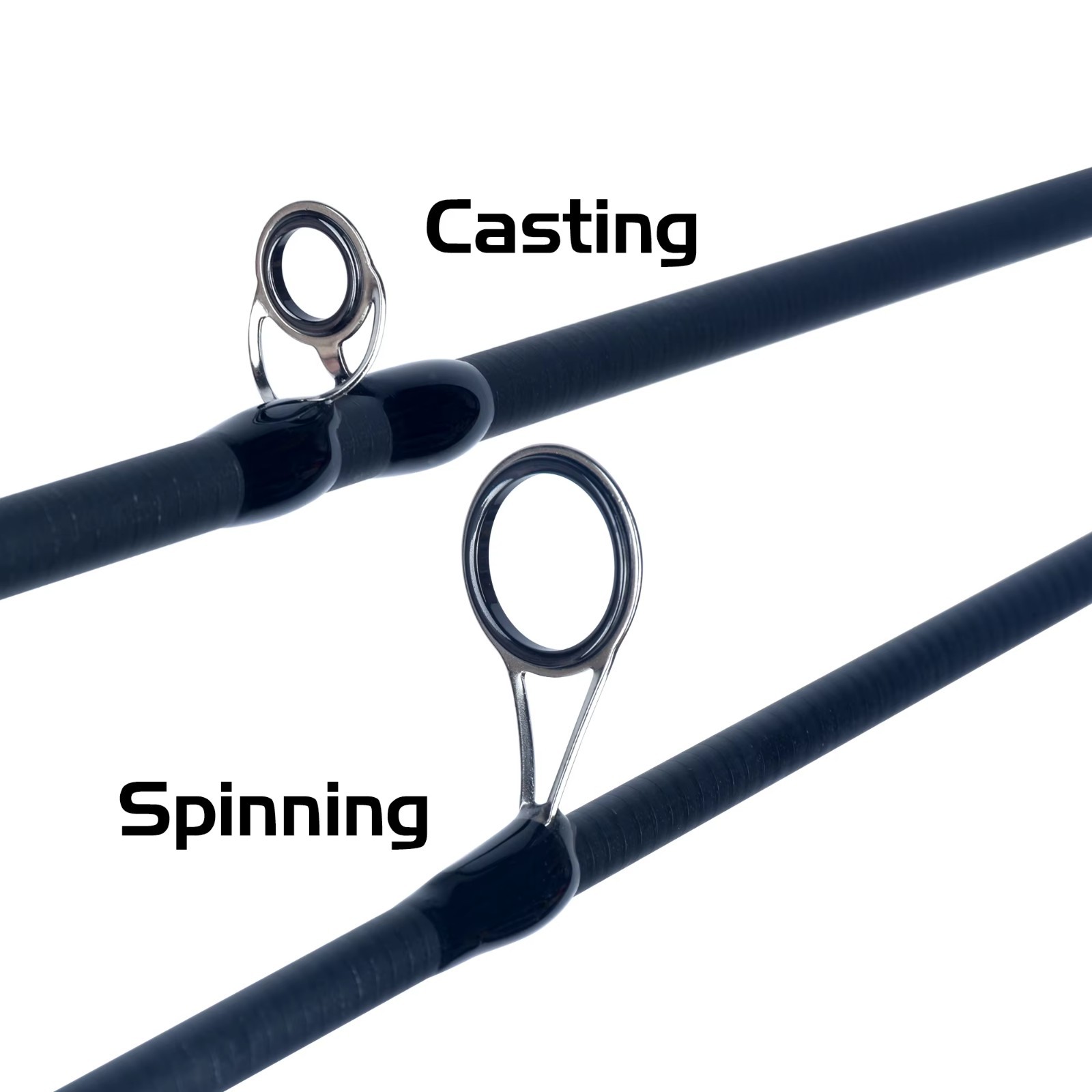 6ft 2pc Spinning Fishing Rod Ultra Light Fibreglass Lure Rod Pike Perch Bass Tro