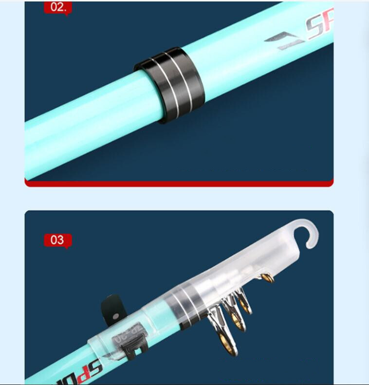 Telescopic Fishing Rod Trout Travel Rock Rod High Carbon Fiber 2.1M 2.4M 2.7M 3M
