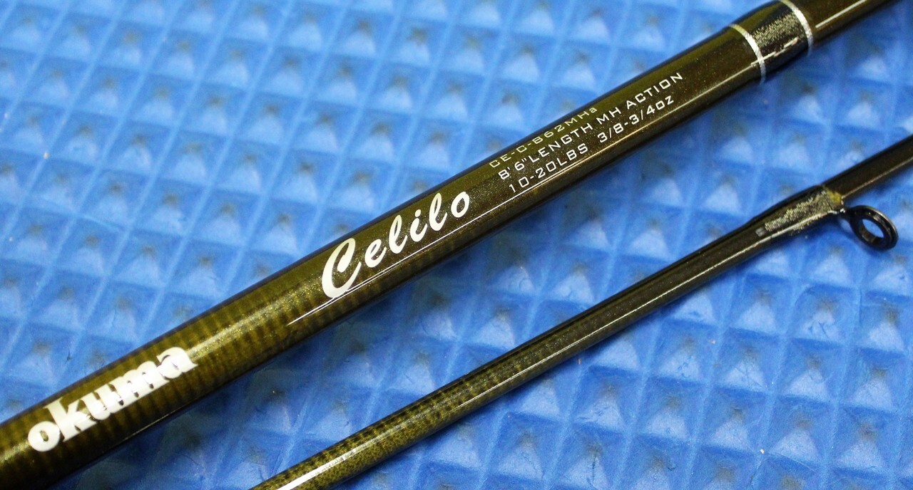 Okuma Celilo Graphite Casting Rod 8′ 6″ 2 Piece Medium Heavy CE-C-862MHa