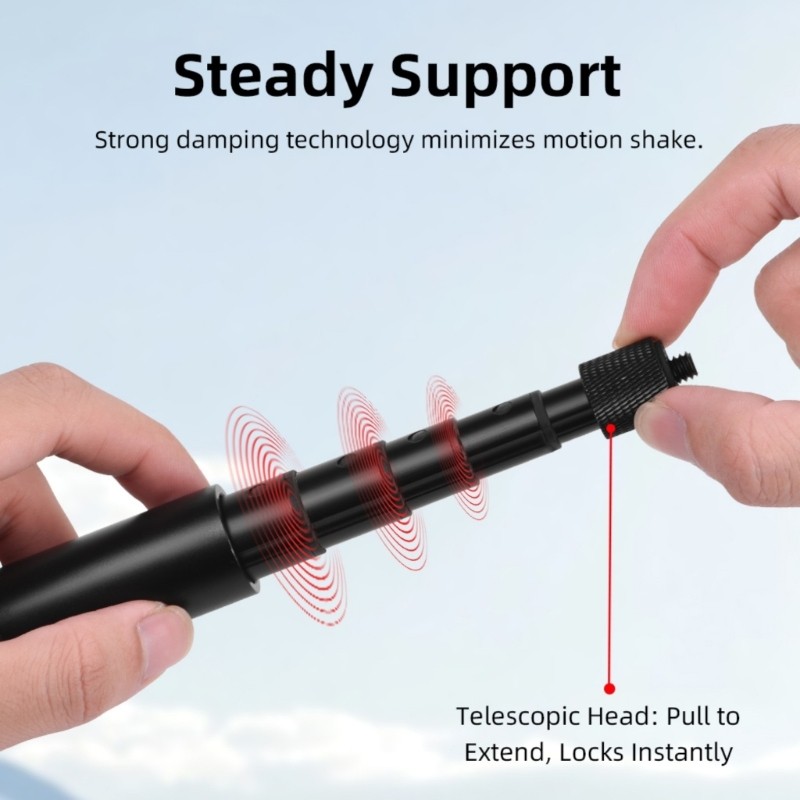 Extendable Stabilizers Rod Aluminum Body Multiple Angle Compact Storage