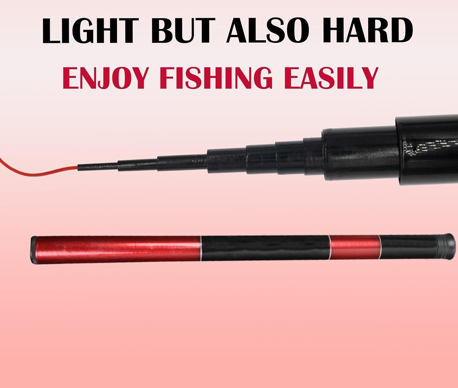 Ultra-Light Fiberglass Tenkara Fly Fishing Rod, 11.8FT – 3.6M, Portable & Ret…