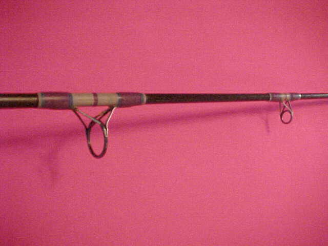CUSTOM WRAPPED TRULINE 7 FOOT 6 1/2 INCH 15 TO 25 POUND CLASS SPINNING ROD L@@KE