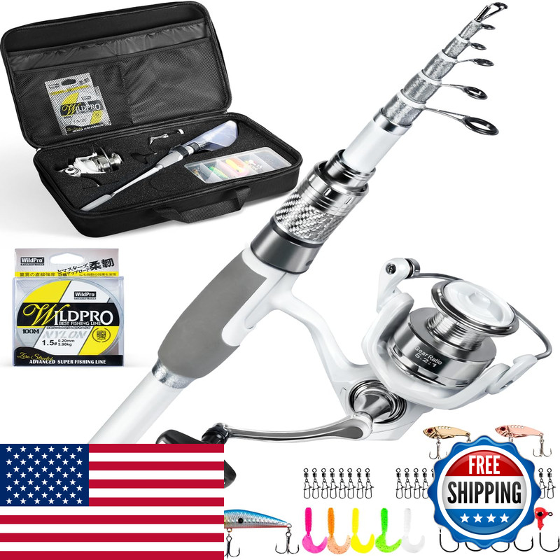 Ghosthorn Fishing Rod And Reel Combo Carbon Fiber Telescopic Fishing Pole