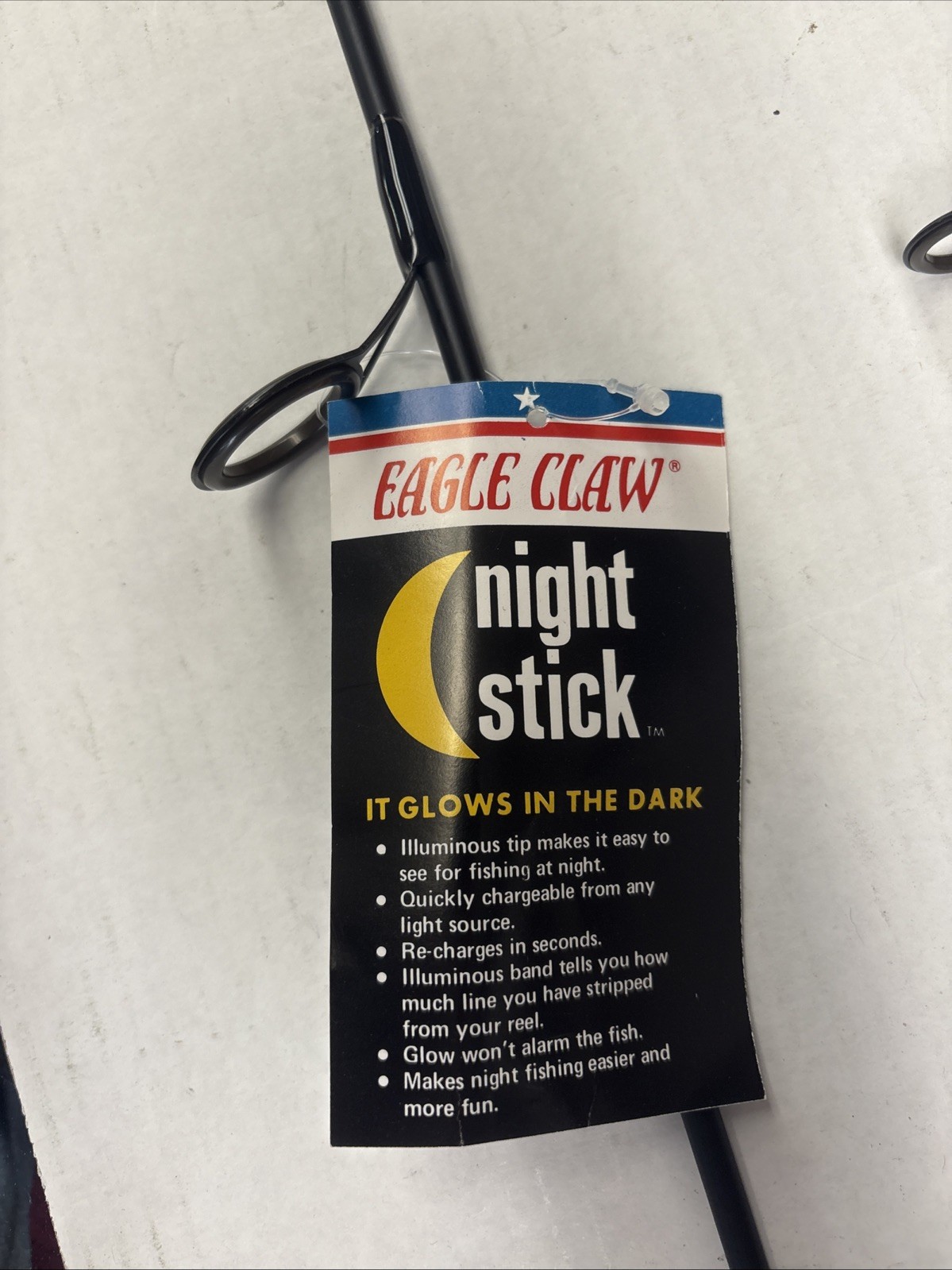 Black Eagle Claw Rod Medium Night Stick BEG 200G 6’6 Glow In The Dark NOS