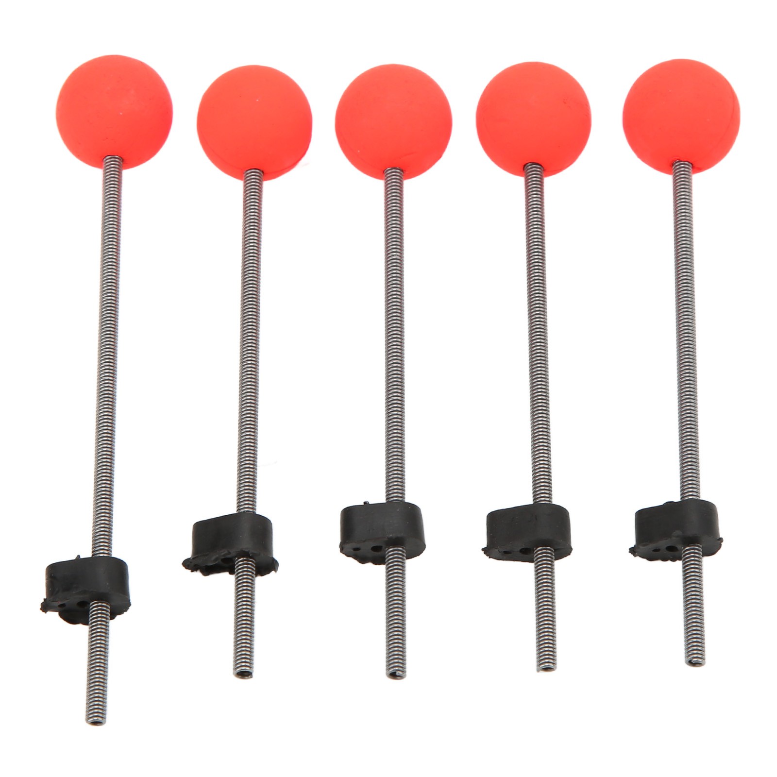5PCS Mini Winter Ice Fishing Rod Top Tip Portable Outdoor Fishing Rod Red Ball