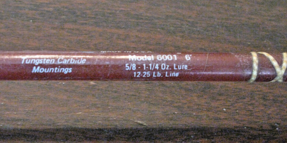 True Temper 6’0″ Casting Rod Model 6001, 1 Piece, 12-25Lb, Pistol Grip – VGUC