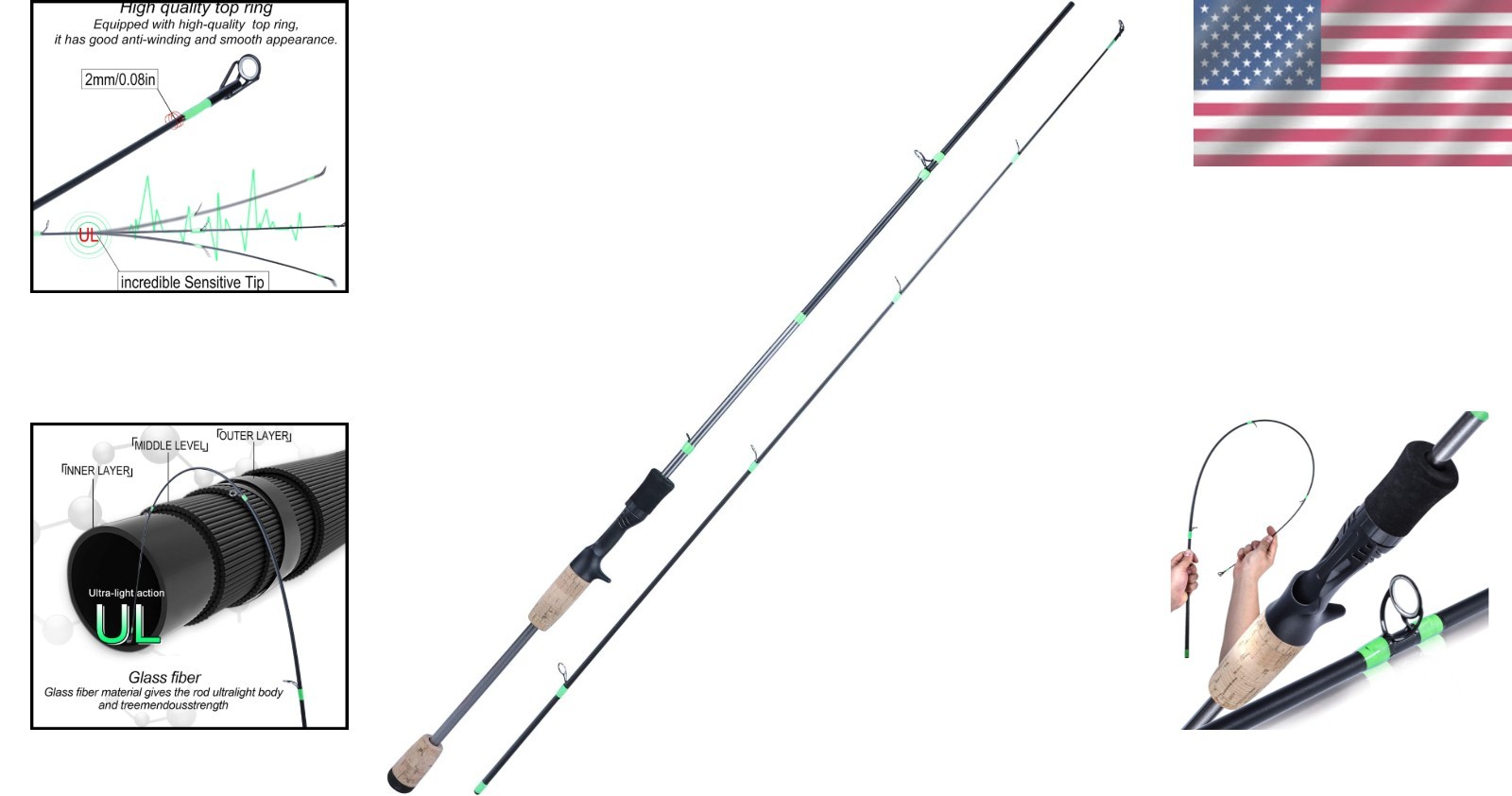 Durable 5.9ft Fishing Rod – Highly Sensitive Design for Seamless Fish Detection