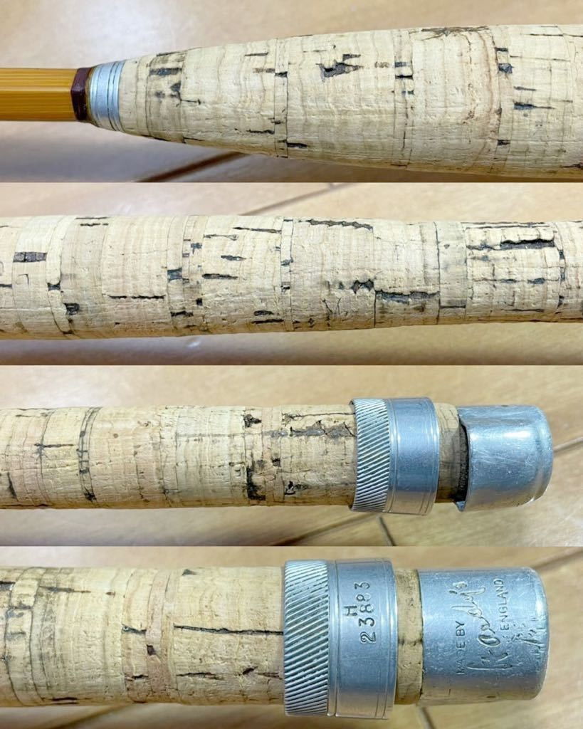 Extremely rare old 1959 Hardy Palakona Bamboo CC de France 8ft Bamboo Fly Rod