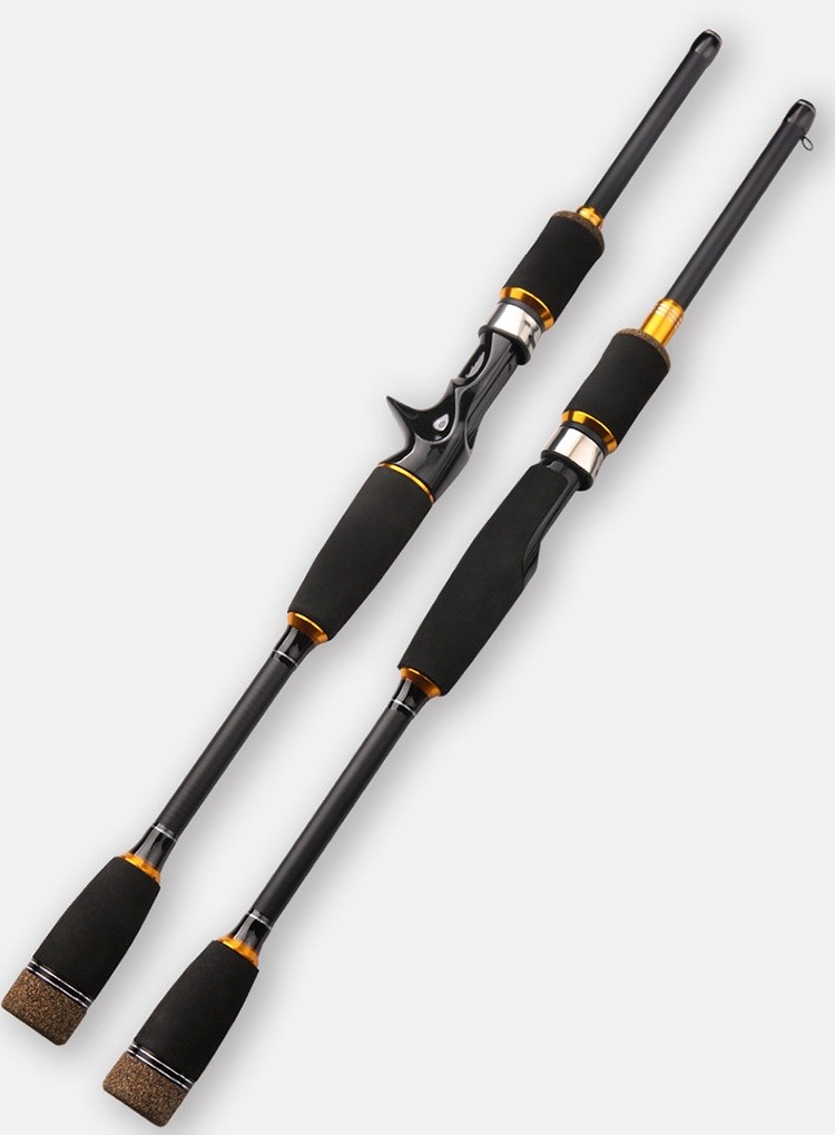 Fishing Rods Carbon Fiber Casting Spinning Rods High Sensitive Fast 4 Sections