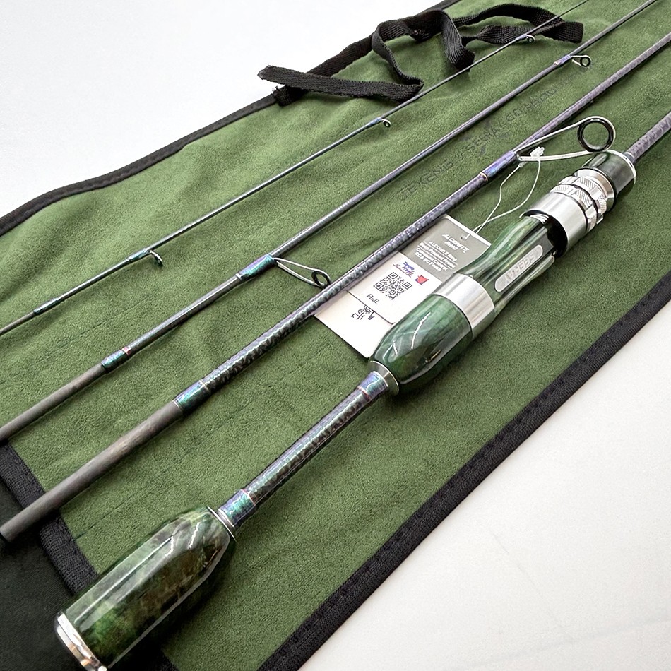 SEERAY Spinning Ultralight Rod 4’7” 5’6” 2-8 lb Travel Fishing Rod Fast Fuji