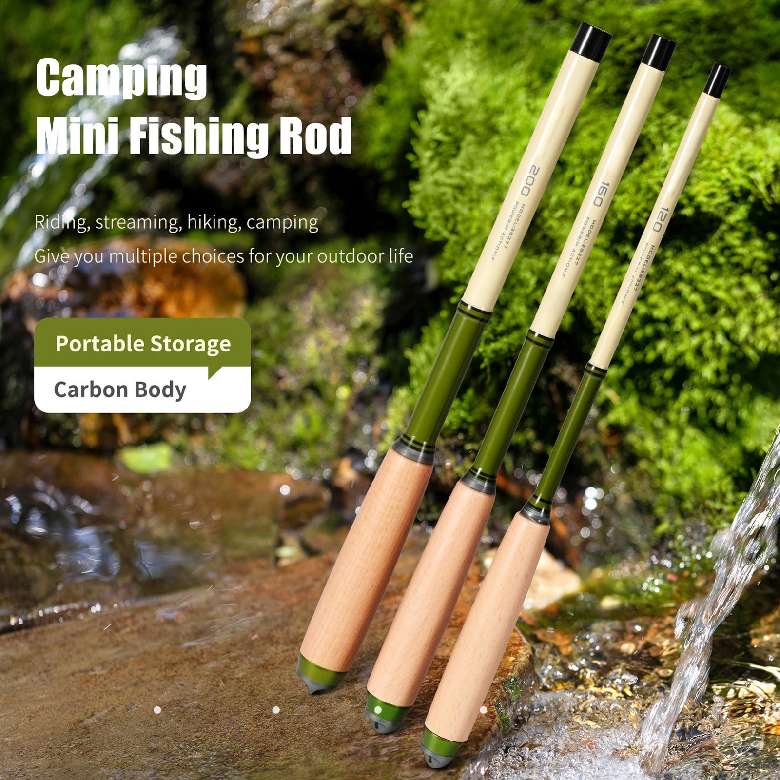 Extendable Fishing Pole Camping Mini Fishing Rod Telescopic Fishing Pole With