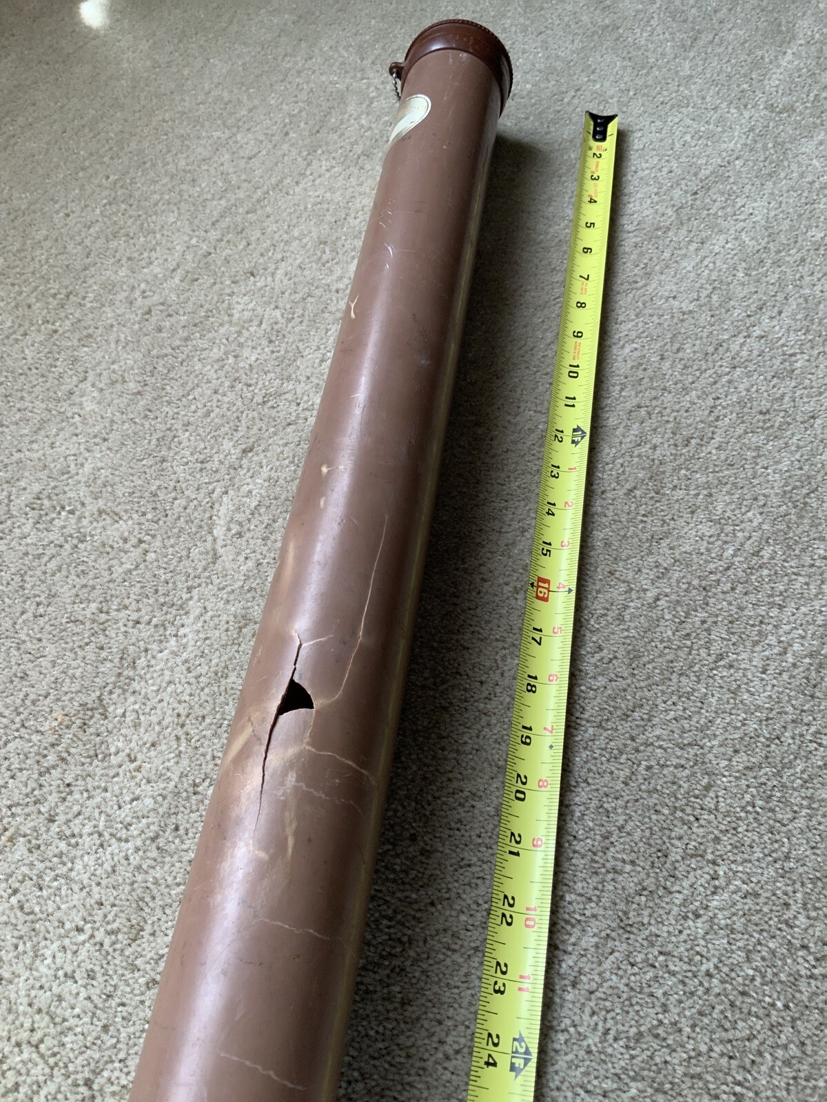 Vintage Ted Williams IV Rod Case Very Rare Plastic Small Crack