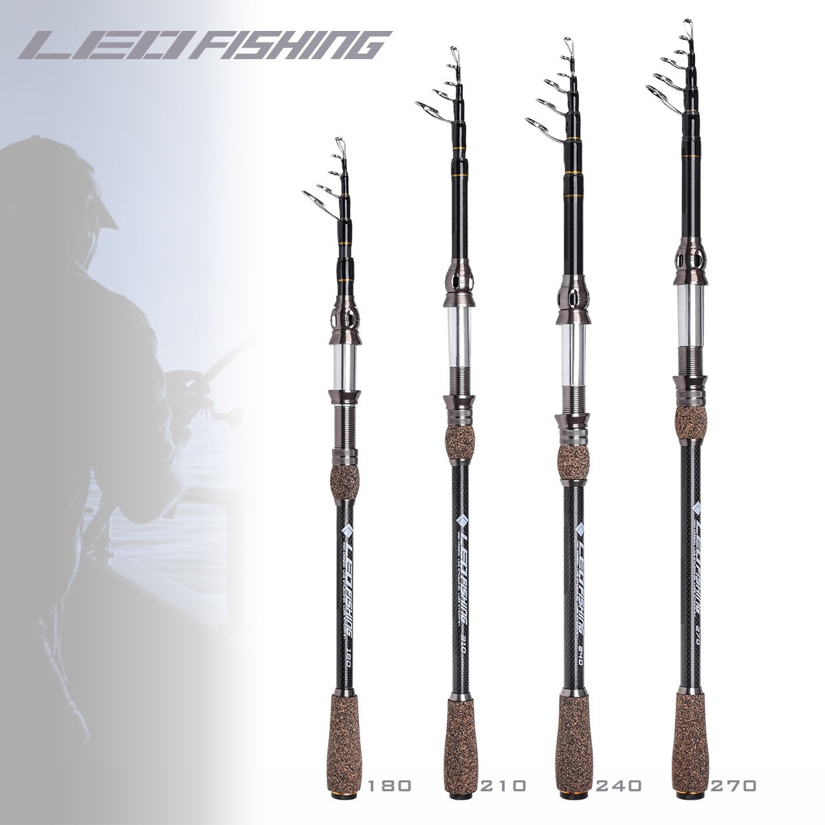 Travel Fishing Rods 2.1M 2.4M Carbon Fiber Spinning Casting Rod High Sensitivity