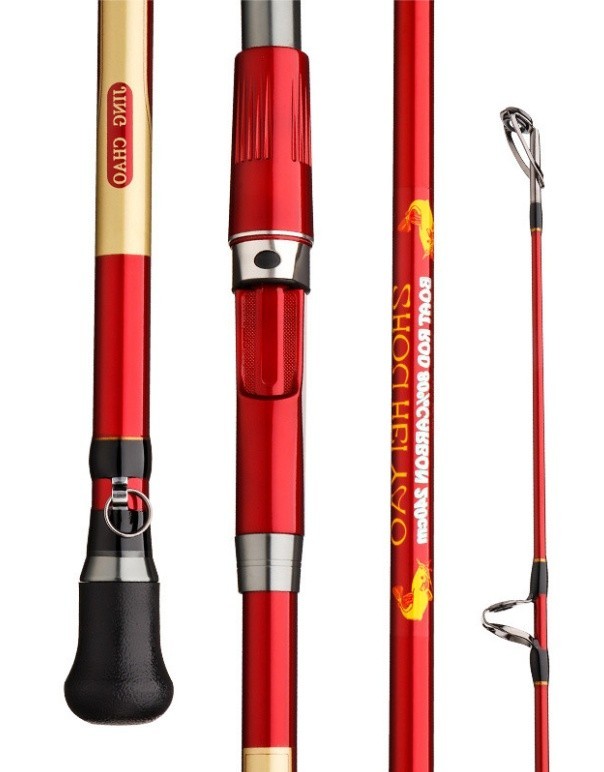 Boat Fishing Rod Travel Carbon Fiber Spinning Casting Rod 3 Section Sea Big Game
