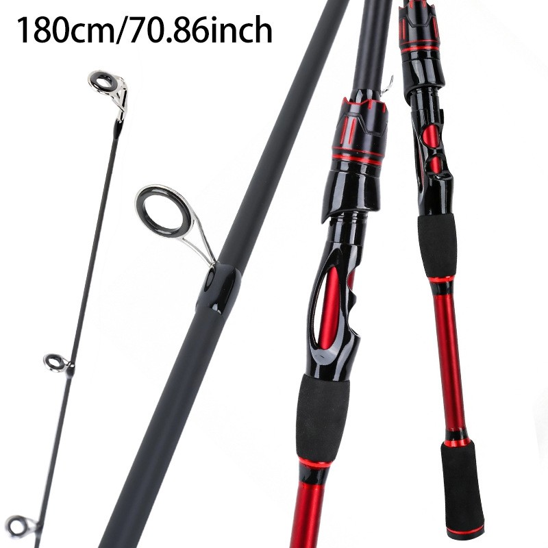 4 Pieces Travel Spinning Rod Fiberglass Spinning Fishing Rod Portable Rod 1.8M