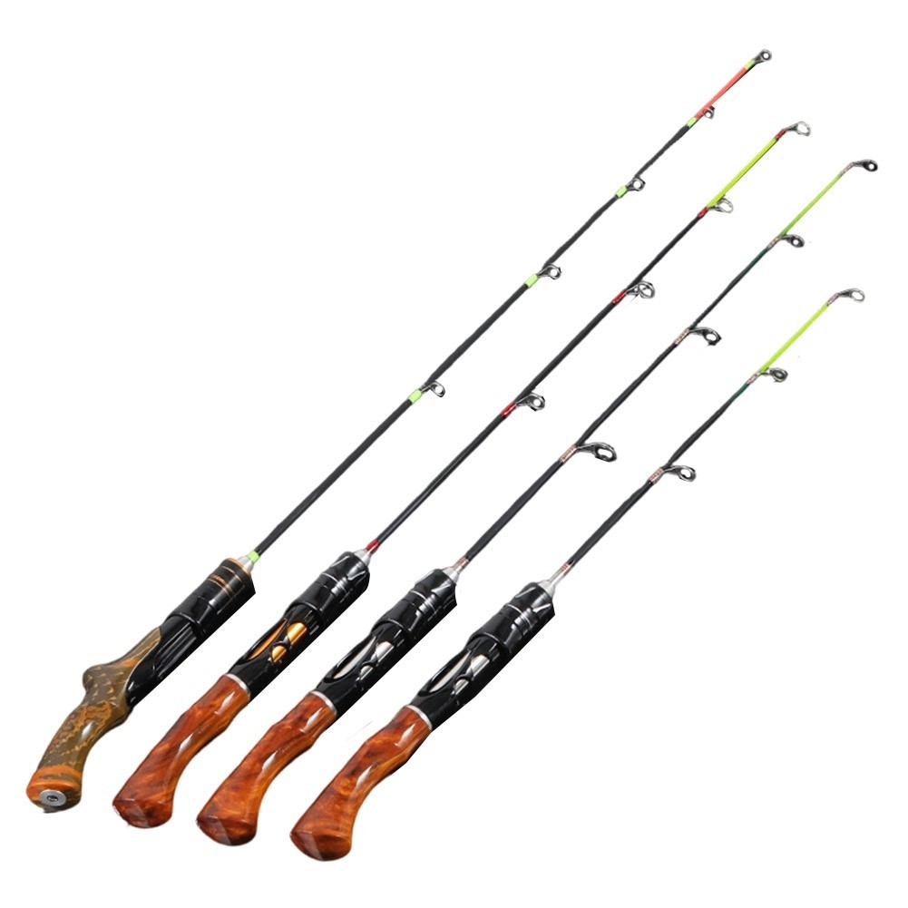 Fiberglass Ice Fishing Rod Lightweight Two Section Design for Outdoor Use