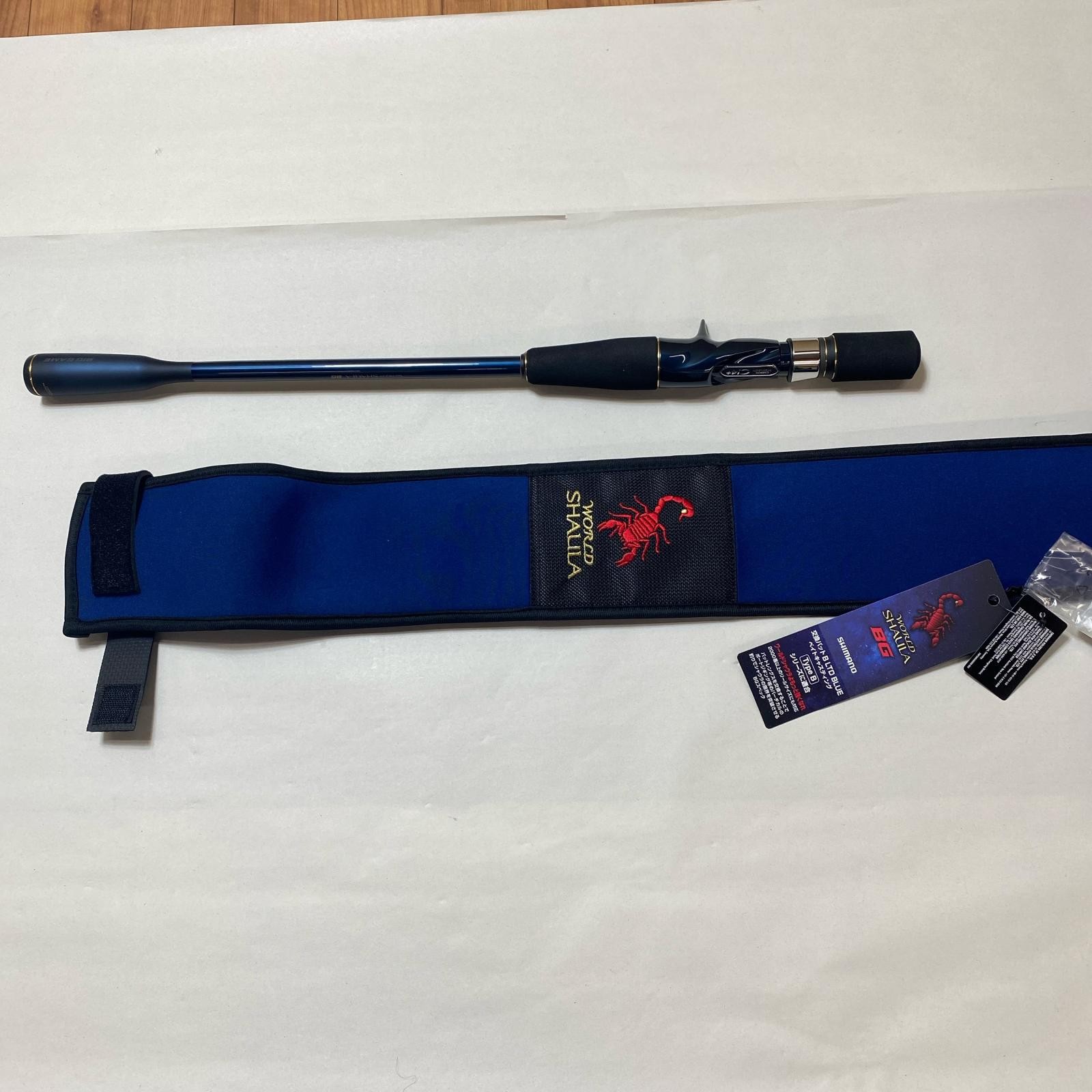 SHIMANO Lure rod 22 World Shaula Extension Butt B Blue Excellent condition w…