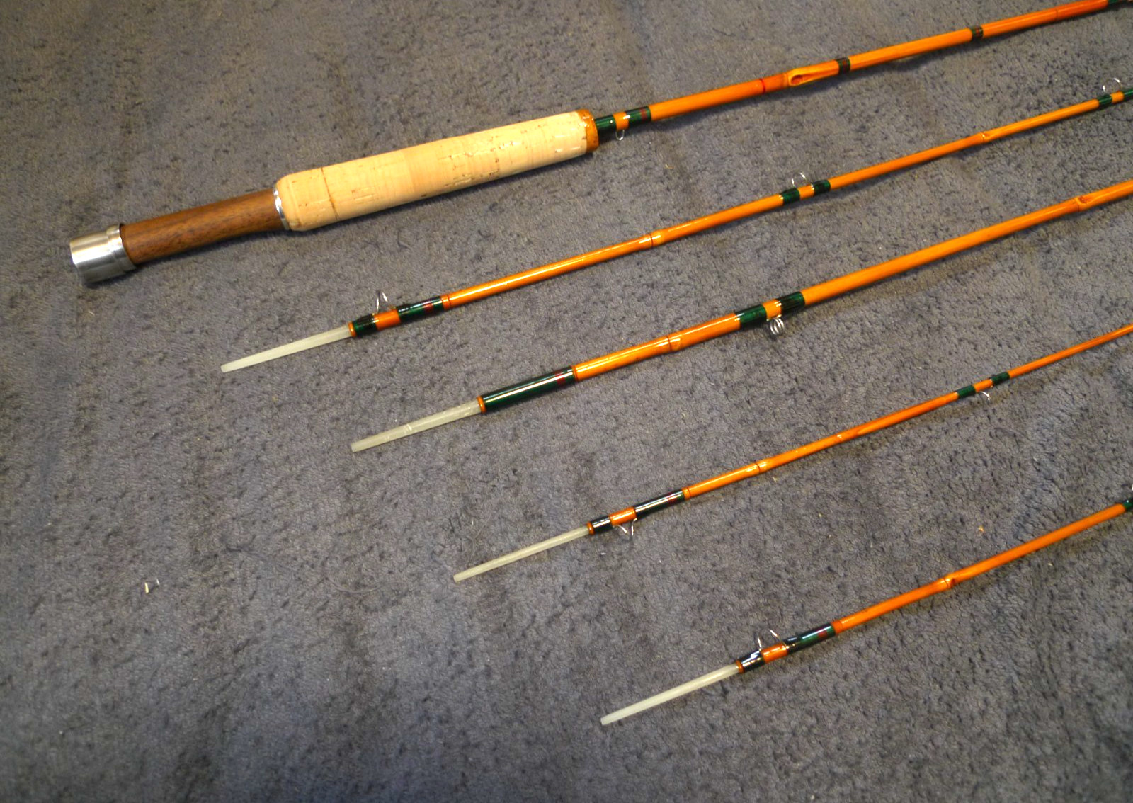 [Japanese Marutake flyrod]7’1″ #3 4pc (ext tip)-unused ‘Marubushi bamboo’ flyrod