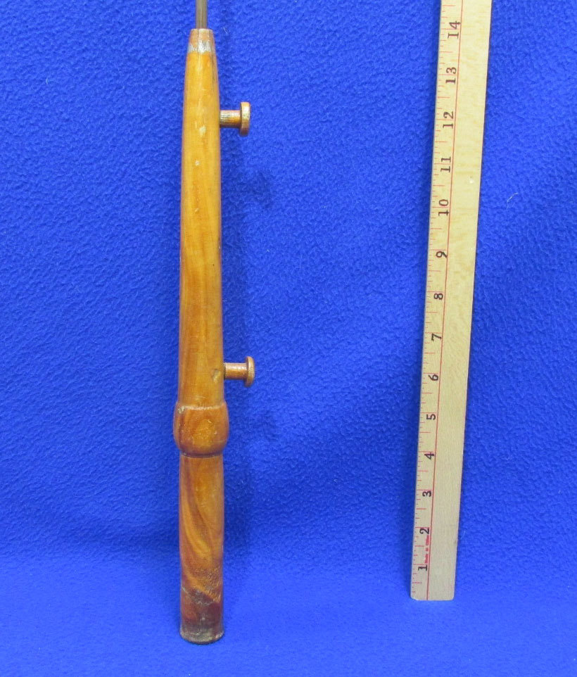 Ice Fishing Rod Fiberglass Handmade Turned Wooden Handle Knobs For Line