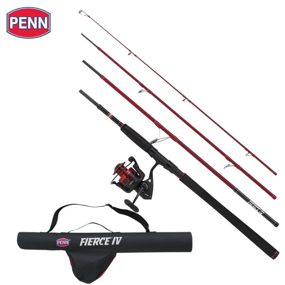 Penn Fierce IV Travel Spin Rod and Reel Combo 9ft – 20-80g 4 piece + Tube Bass